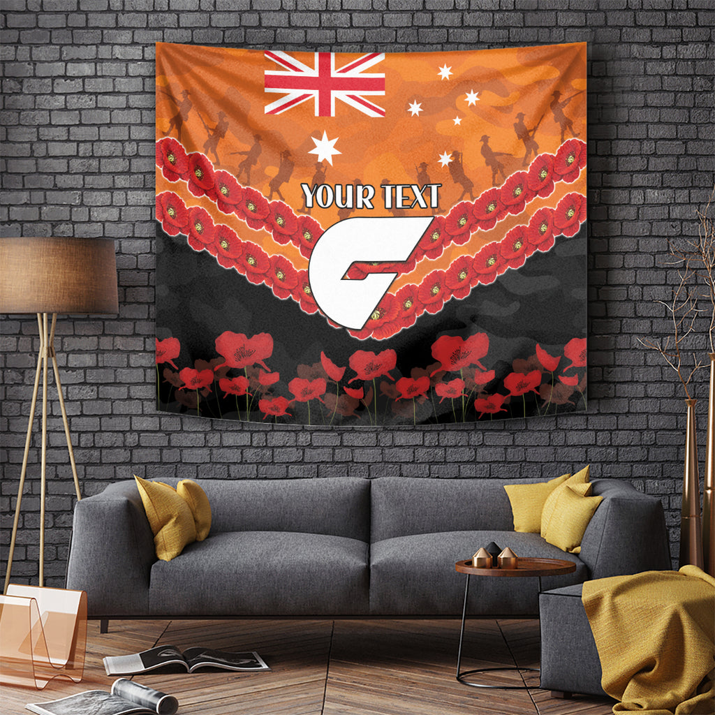 Custom Giants Football Tapestry ANZAC Lest We Forget
