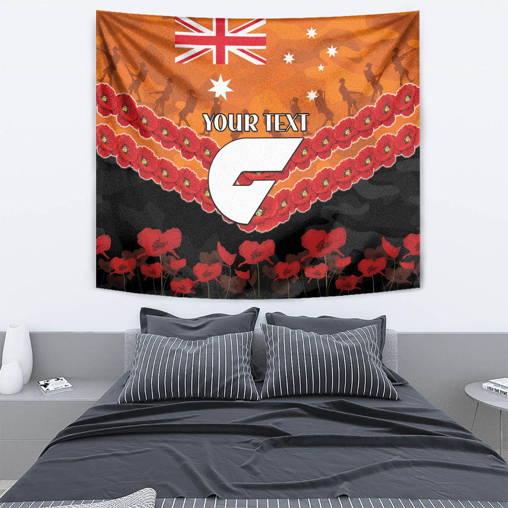 Custom Giants Football Tapestry ANZAC Lest We Forget
