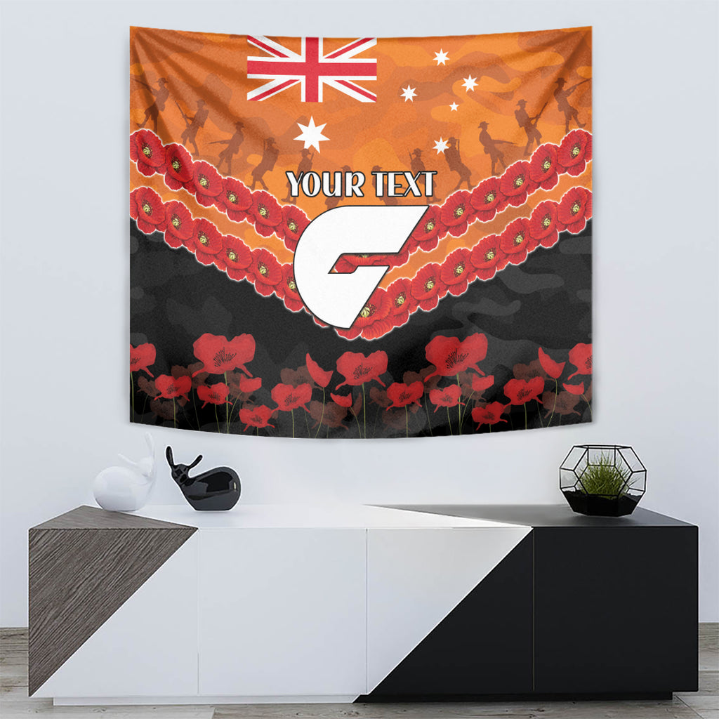Custom Giants Football Tapestry ANZAC Lest We Forget