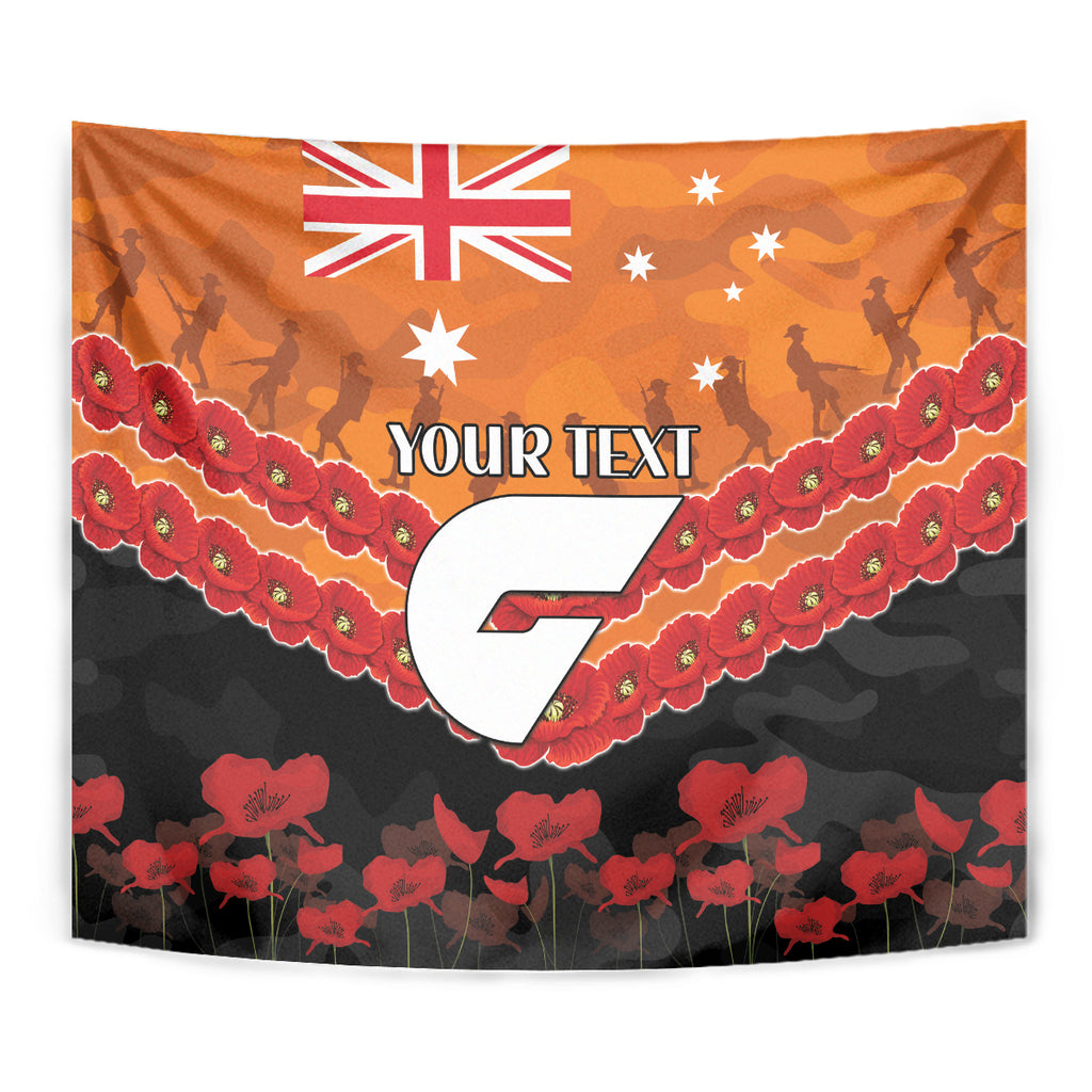 Custom Giants Football Tapestry ANZAC Lest We Forget