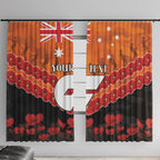 Custom Giants Football Window Curtain ANZAC Lest We Forget