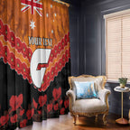 Custom Giants Football Window Curtain ANZAC Lest We Forget