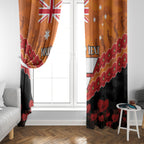 Custom Giants Football Window Curtain ANZAC Lest We Forget