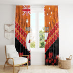 Custom Giants Football Window Curtain ANZAC Lest We Forget