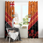 Custom Giants Football Window Curtain ANZAC Lest We Forget