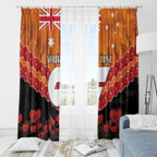 Custom Giants Football Window Curtain ANZAC Lest We Forget