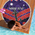 Custom Dockers Football Beach Blanket ANZAC Lest We Forget