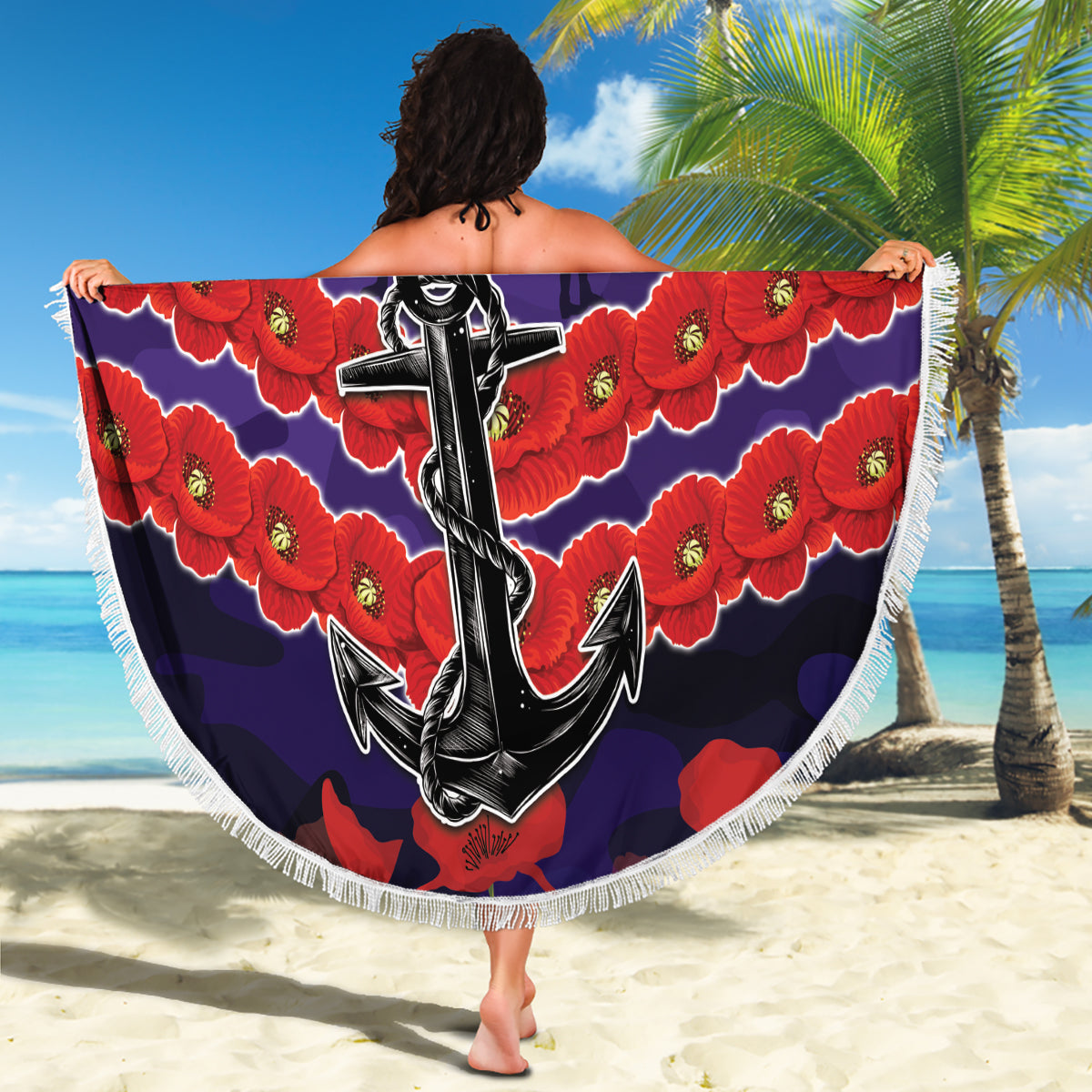 Custom Dockers Football Beach Blanket ANZAC Lest We Forget
