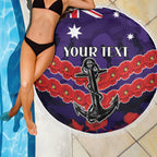 Custom Dockers Football Beach Blanket ANZAC Lest We Forget
