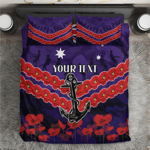 Custom Dockers Football Bedding Set ANZAC Lest We Forget