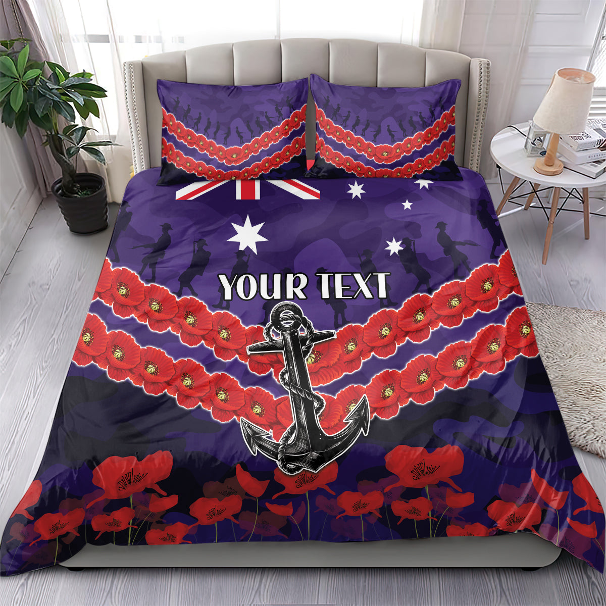 Custom Dockers Football Bedding Set ANZAC Lest We Forget