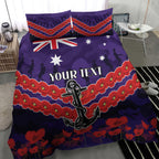 Custom Dockers Football Bedding Set ANZAC Lest We Forget