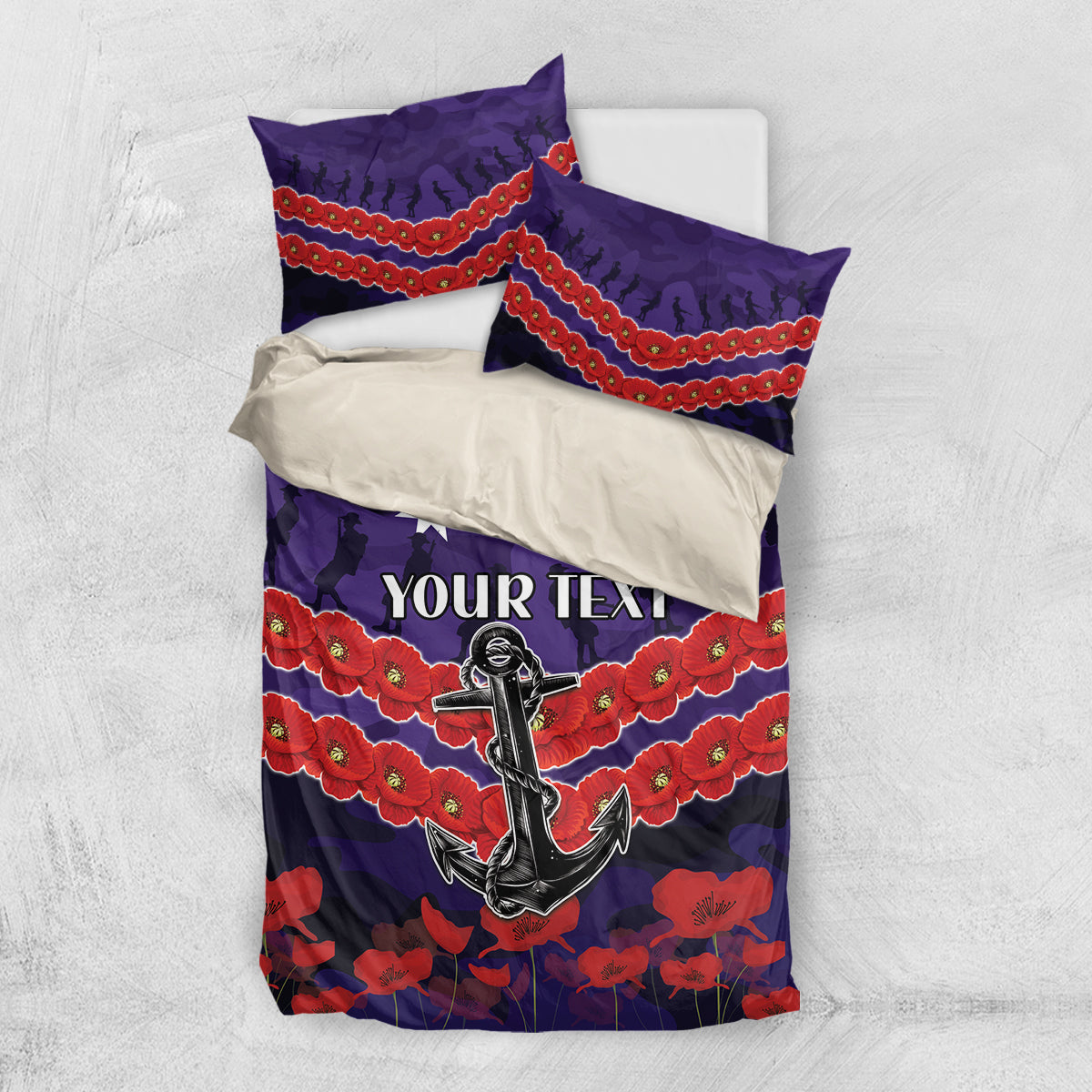 Custom Dockers Football Bedding Set ANZAC Lest We Forget