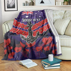 Custom Dockers Football Blanket ANZAC Lest We Forget