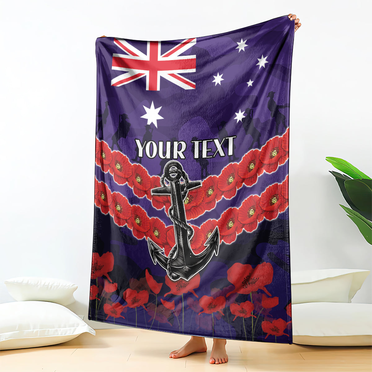 Custom Dockers Football Blanket ANZAC Lest We Forget