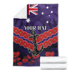 Custom Dockers Football Blanket ANZAC Lest We Forget