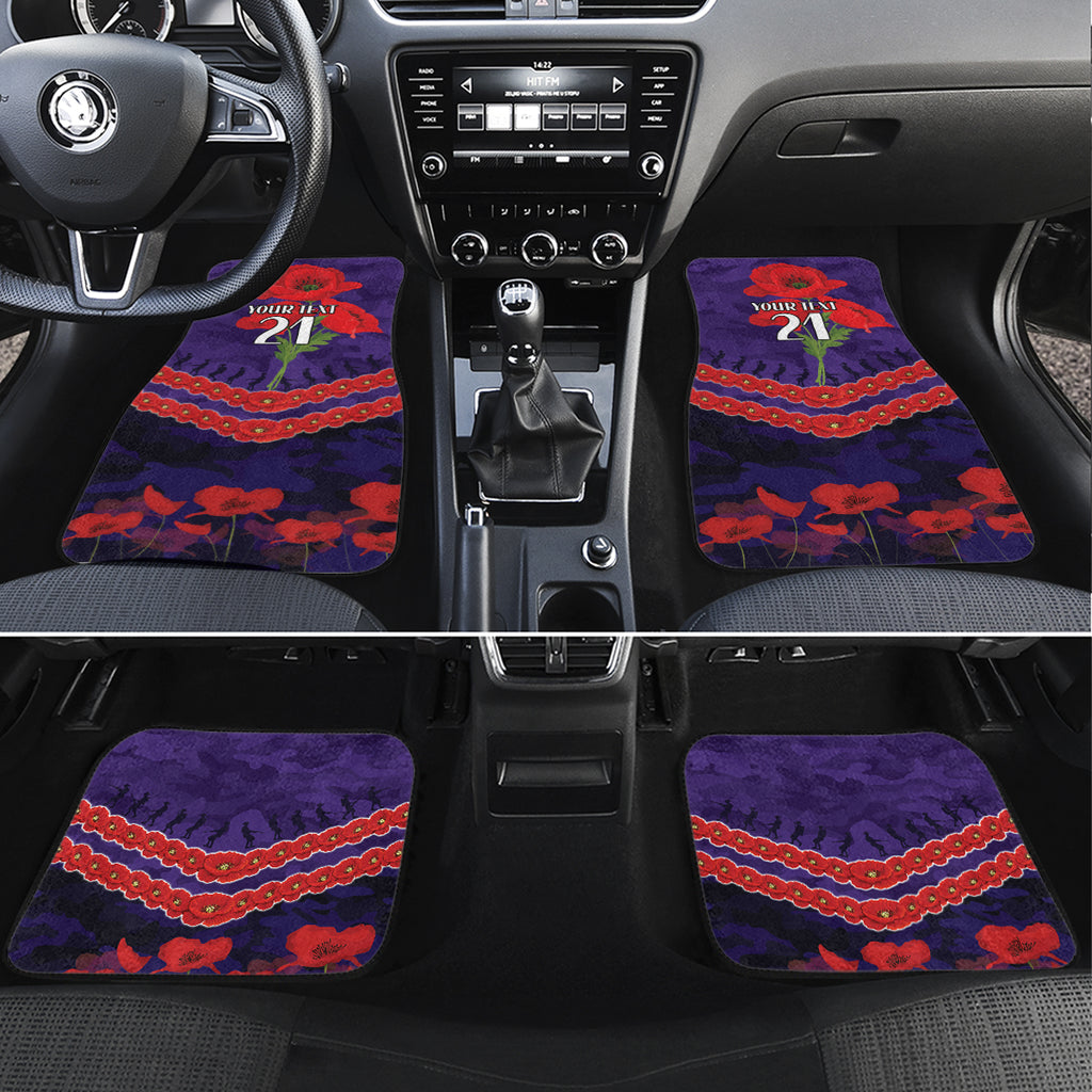 Custom Dockers Football Car Mats ANZAC Lest We Forget