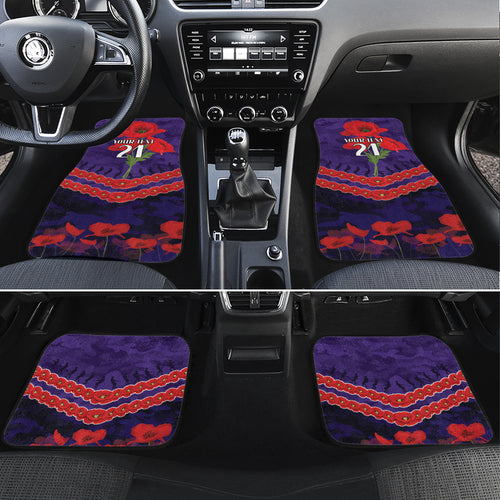 Custom Dockers Football Car Mats ANZAC Lest We Forget