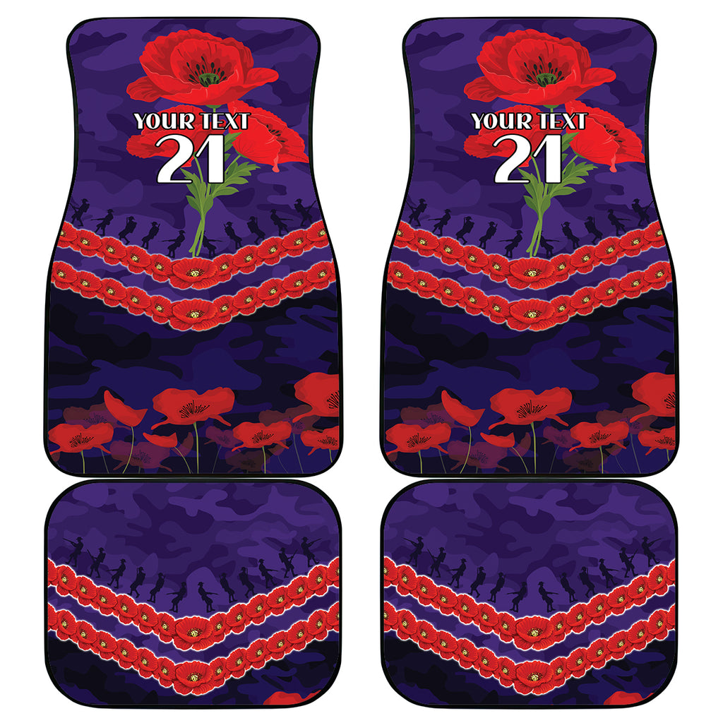 Custom Dockers Football Car Mats ANZAC Lest We Forget