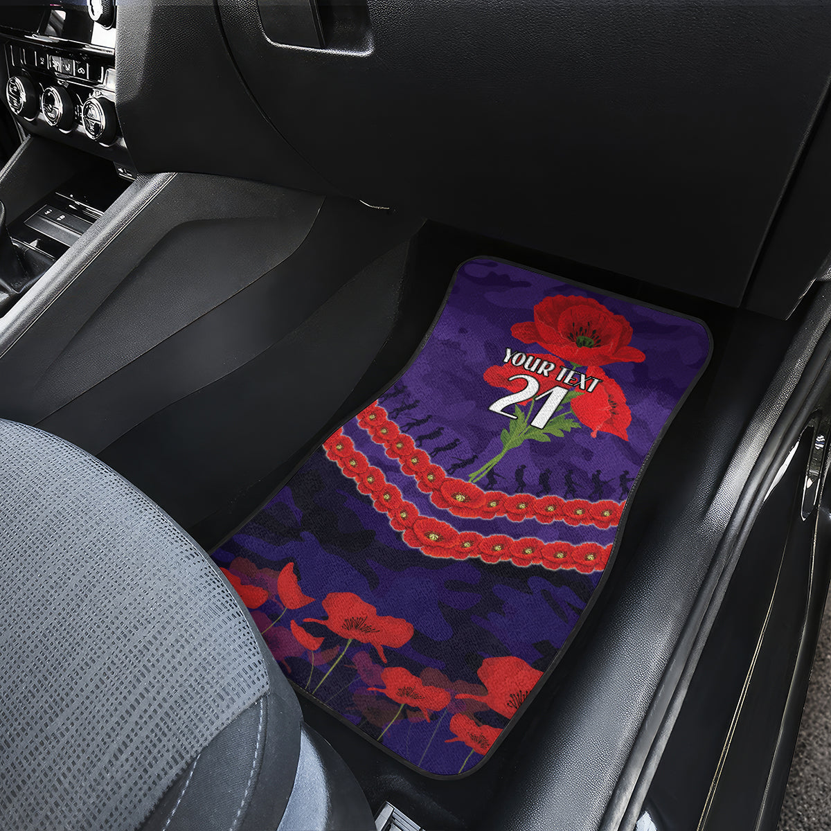 Custom Dockers Football Car Mats ANZAC Lest We Forget