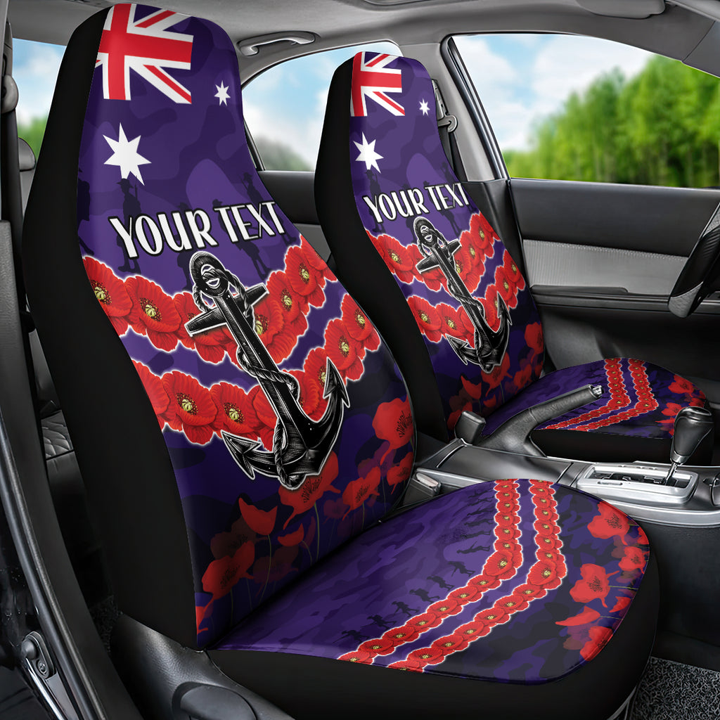 Custom Dockers Football Car Seat Cover ANZAC Lest We Forget