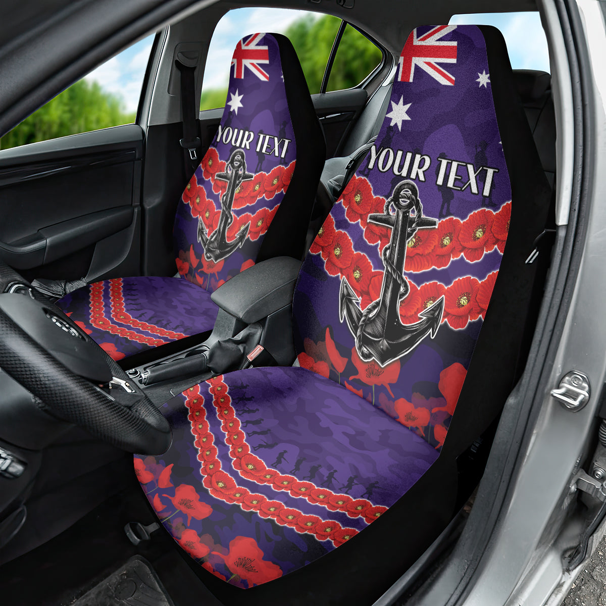 Custom Dockers Football Car Seat Cover ANZAC Lest We Forget