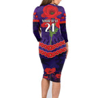 Custom Dockers Football Family Matching Long Sleeve Bodycon Dress and Hawaiian Shirt ANZAC Lest We Forget