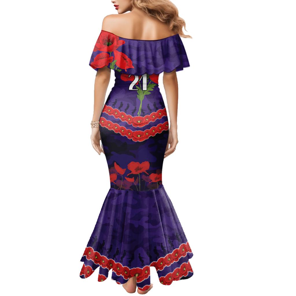 Custom Dockers Football Family Matching Mermaid Dress and Hawaiian Shirt ANZAC Lest We Forget