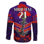 Custom Dockers Football Family Matching Off Shoulder Maxi Dress and Hawaiian Shirt ANZAC Lest We Forget