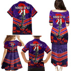 Custom Dockers Football Family Matching Puletasi and Hawaiian Shirt ANZAC Lest We Forget