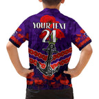 Custom Dockers Football Family Matching Short Sleeve Bodycon Dress and Hawaiian Shirt ANZAC Lest We Forget