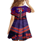 Custom Dockers Football Family Matching Short Sleeve Bodycon Dress and Hawaiian Shirt ANZAC Lest We Forget