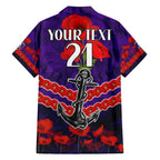 Custom Dockers Football Family Matching Short Sleeve Bodycon Dress and Hawaiian Shirt ANZAC Lest We Forget