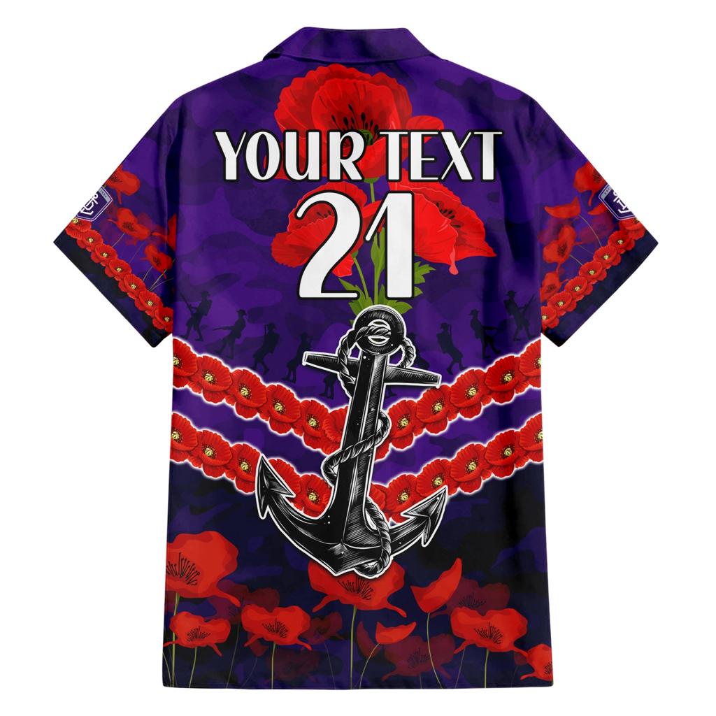 Custom Dockers Football Family Matching Short Sleeve Bodycon Dress and Hawaiian Shirt ANZAC Lest We Forget