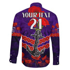 Custom Dockers Football Family Matching Short Sleeve Bodycon Dress and Hawaiian Shirt ANZAC Lest We Forget