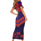 Custom Dockers Football Family Matching Short Sleeve Bodycon Dress and Hawaiian Shirt ANZAC Lest We Forget