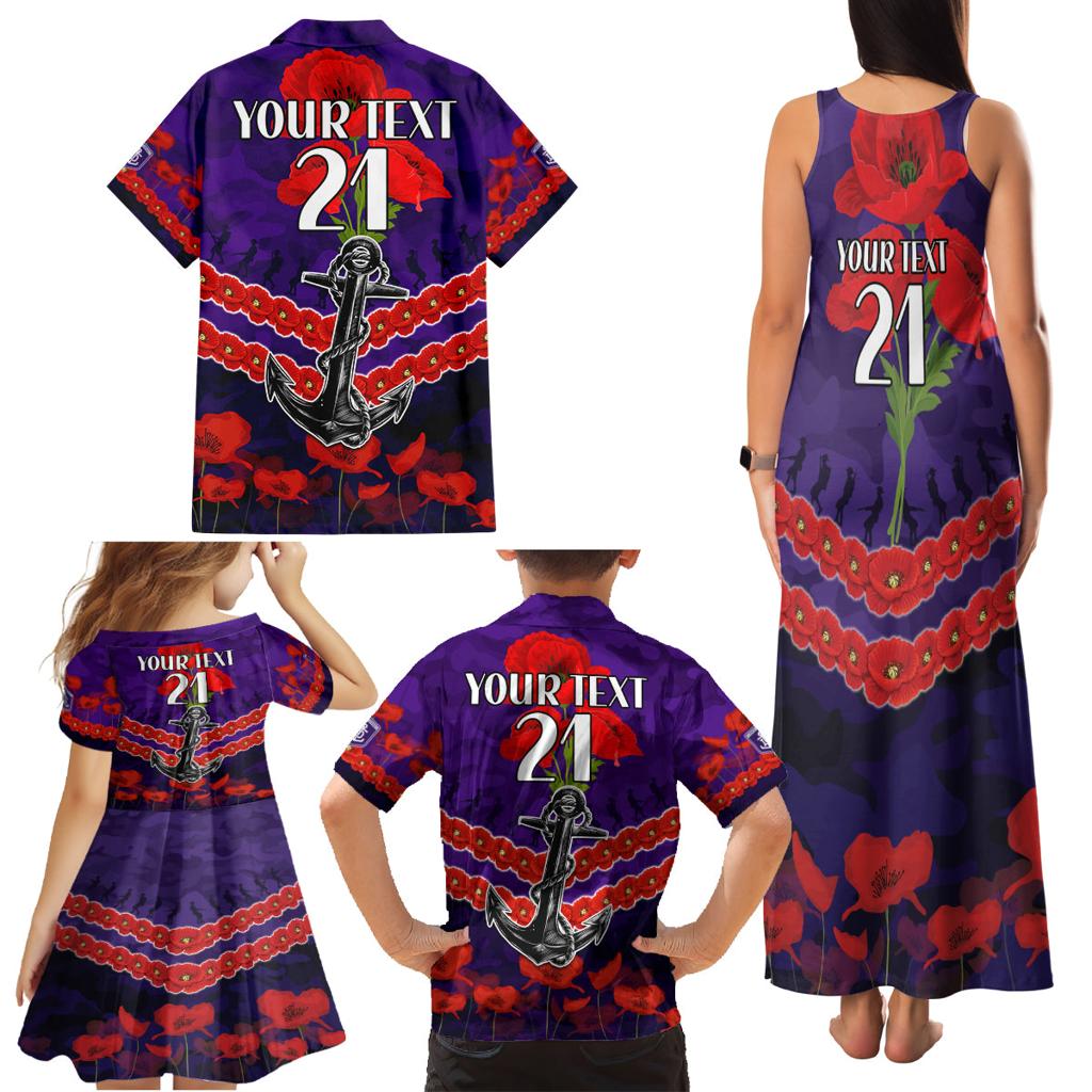 Custom Dockers Football Family Matching Tank Maxi Dress and Hawaiian Shirt ANZAC Lest We Forget