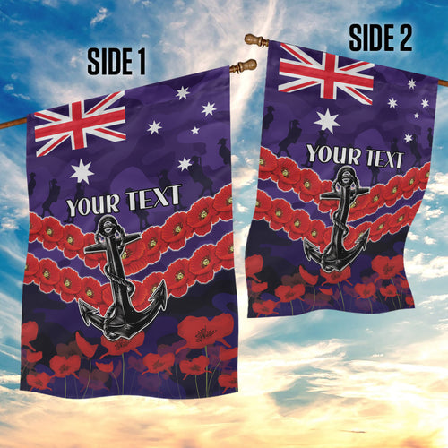Custom Dockers Football Garden Flag ANZAC Lest We Forget