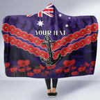 Custom Dockers Football Hooded Blanket ANZAC Lest We Forget