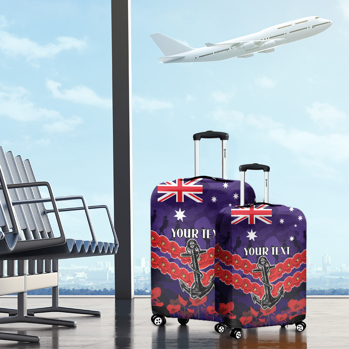 Custom Dockers Football Luggage Cover ANZAC Lest We Forget