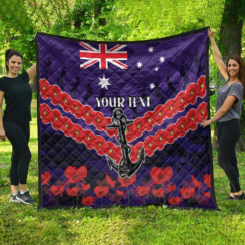 Custom Dockers Football Quilt ANZAC Lest We Forget