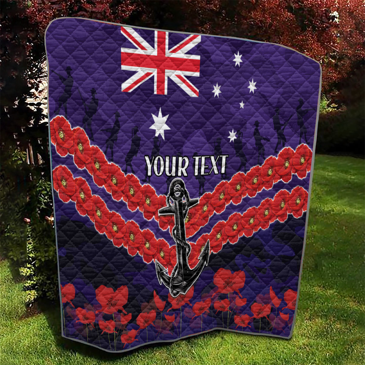 Custom Dockers Football Quilt ANZAC Lest We Forget