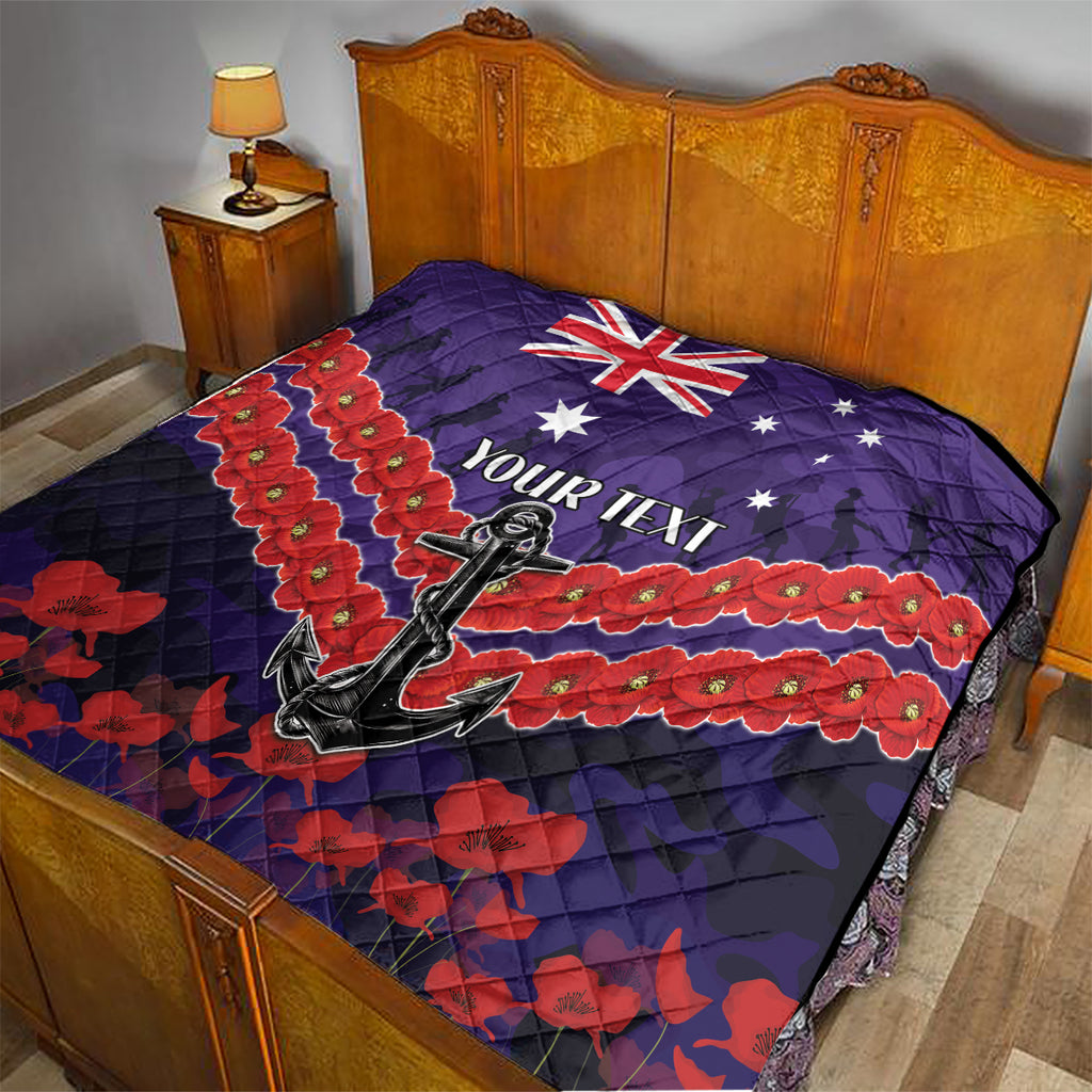 Custom Dockers Football Quilt ANZAC Lest We Forget