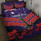 Custom Dockers Football Quilt Bed Set ANZAC Lest We Forget