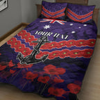 Custom Dockers Football Quilt Bed Set ANZAC Lest We Forget