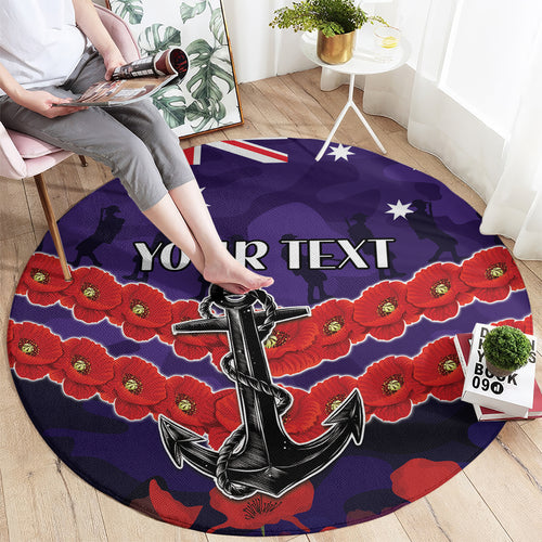 Custom Dockers Football Round Carpet ANZAC Lest We Forget