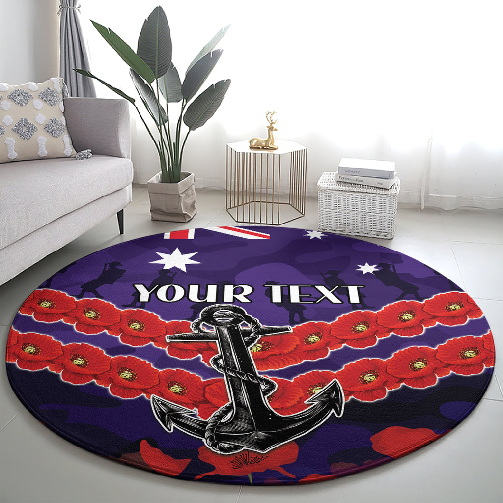 Custom Dockers Football Round Carpet ANZAC Lest We Forget