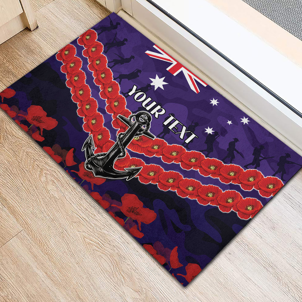 Custom Dockers Football Rubber Doormat ANZAC Lest We Forget