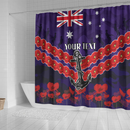 Custom Dockers Football Shower Curtain ANZAC Lest We Forget