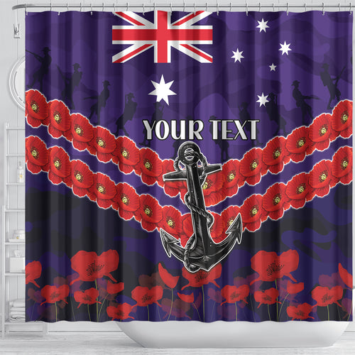 Custom Dockers Football Shower Curtain ANZAC Lest We Forget